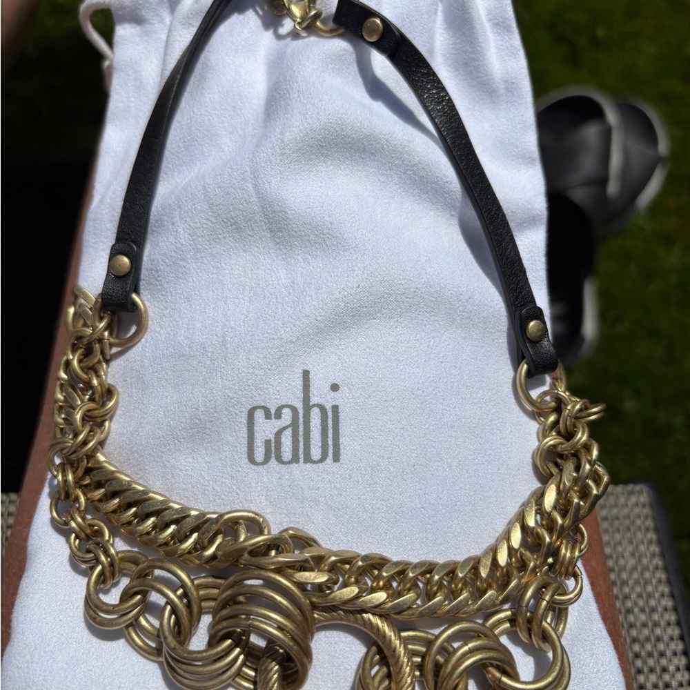CAbi Gold and Black Chain Necklace